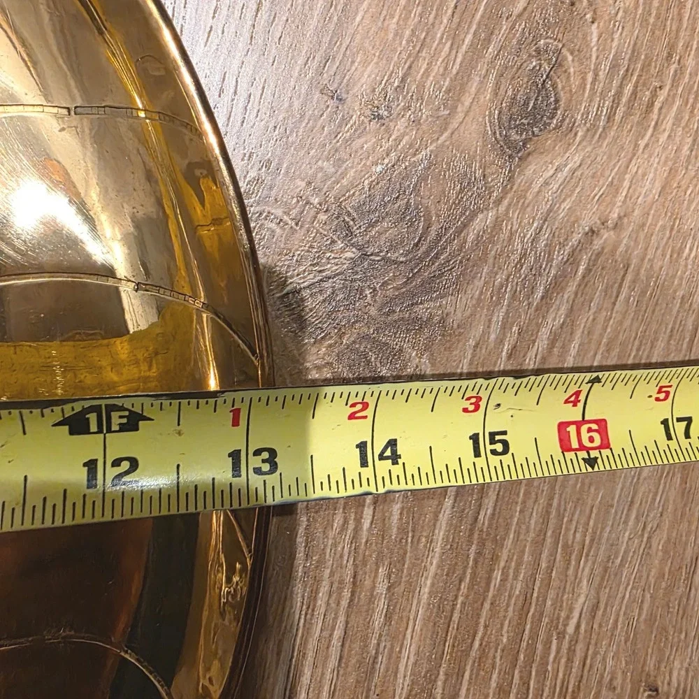 Vintage Brass Leaf Tray, MCM Large Gold Decorative Platter, Andre by Sadek